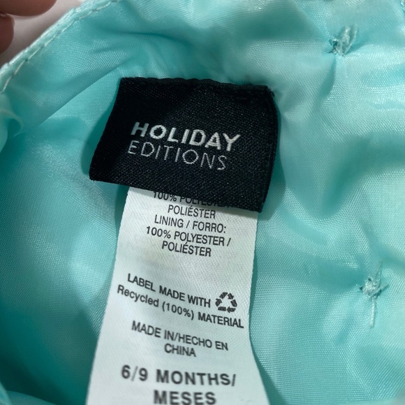 Holiday Editions Turquoise Floral Ruffle Dress - Picture 4 of 8